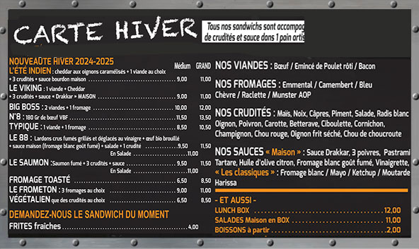 Carte hiver 2025